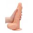 RealRock Dong 9 - levensechte dildo met ballen (23cm) - natuur