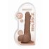 RealRock Dong 9 - levensechte dildo met ballen (23cm) - donker natuur