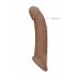 RealRock Penis Sleeve 9 - penismouw (21,5 cm) - donker naturel