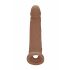 RealRock Penis Sleeve 9 - penismouw (21,5 cm) - donker naturel