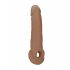 RealRock Penis Sleeve 9 - penismouw (21,5 cm) - donker naturel