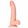 RealRock - zuignap, realistische dildo met ballen - 15,5cm (huidkleurig)