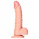 RealRock - zuignap, realistische dildo met ballen - 15,5cm (huidkleurig)