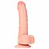 RealRock - zuignap, realistische dildo met ballen - 15,5cm (huidkleurig)