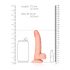 RealRock - zuignap, realistische dildo met ballen - 15,5cm (huidkleurig)