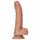 RealRock - zuignap-dildo met ballen - 15,5 cm (donker natuur)