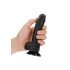 RealRock realistische dildo met zuignap en ballen - 15,5cm (zwart)