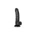 RealRock realistische dildo met zuignap en ballen - 15,5cm (zwart)