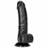 RealRock realistische dildo met zuignap en ballen - 15,5cm (zwart)