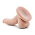 Dr. Skin 4 - zuignap, echte dildo met testikels - natuur (12cm)