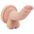 Dr. Skin 4 - zuignap, echte dildo met testikels - natuur (12cm)