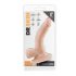 Dr. Skin 4 - zuignap, echte dildo met testikels - natuur (12cm)