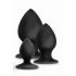 Anal Avonturen Platinum Stout - anale dildo set - 3 stuks (zwart)