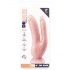 Dr. Skin 8 - zuignap basis dubbele dildo (natuurlijk)