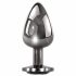 Evolved Zwarte Juweel - metalen anale dildo set (zwart-zilver)