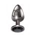 Evolved Zwarte Juweel - metalen anale dildo set (zwart-zilver)