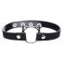 Master Series Stoute Kat - halsband met kattenkop ring (zwart)