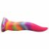 Creature Cocks Tong - oplichtende siliconen dildo - 21cm (regenboog)