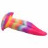 Creature Cocks Tong - oplichtende siliconen dildo - 21cm (regenboog)