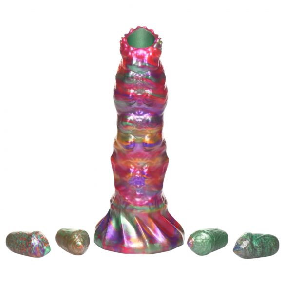 Wezen Pik Larve - ovipositor dildo met eieren (regenboog)