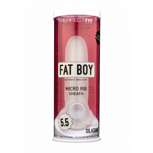 Fat Boy Micro Ribbed - Penismouw (15cm) - wit