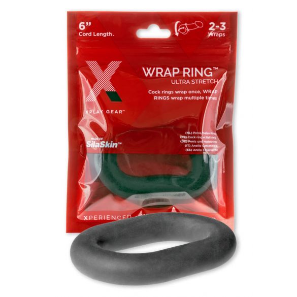 Perfect Fit Ultra Wrap 6 - dikk penisring - zwart (15 cm)