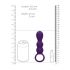 Loveline - oplaadbare, bolvormige anale vibrator (paars)