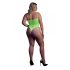 Auw! - fluorescerende bandjes body (neon groen) - XL-4XL