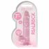 REALROCK - transparante realistische dildo - roze (17cm)