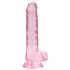 REALROCK - transparante realistische dildo - roze (17cm)