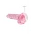 REALROCK - transparante realistische dildo - roze (17cm)