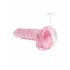 REALROCK - transparante realistische dildo - roze (17cm)