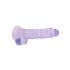 REALROCK - doorzichtige realistische dildo - paars (19cm)