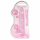 REALROCK - doorzichtige realistisch dildo - roze (19cm)