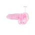 REALROCK - doorzichtige realistisch dildo - roze (19cm)