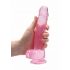 REALROCK - doorzichtige realistisch dildo - roze (19cm)