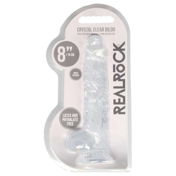 REALROCK - doorschijnende realistische dildo - helder (19cm)