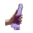 REALROCK - doorzichtige realistische dildo - paars (22cm)