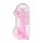 REALROCK - transparante realistische dildo - roze (22cm)