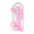 REALROCK - transparante realistische dildo - roze (22cm)