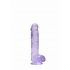 REALROCK - doorzichtig realistisch dildo - paars (15cm)