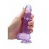 REALROCK - doorzichtig realistisch dildo - paars (15cm)