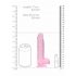 REALROCK - doorzichtige realistische dildo - roze (15cm)