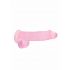 REALROCK - doorzichtige realistische dildo - roze (15cm)