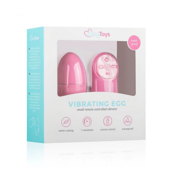 Easytoys - 7 ritmische radiografische vibratie-ei (roze)