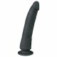 Easytoys - zuignap 100% siliconen dildo (21cm) - zwart