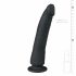 Easytoys - zuignap 100% siliconen dildo (21cm) - zwart