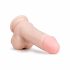 Easytoys - zuignap dildo met testikels (17,5 cm) - natuur