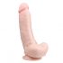 Easytoys - zuignap-dildo met ballen (20cm) - natuur