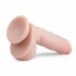 Easytoys - zuignap, met bal - dildo (22,5 cm) - huidskleur